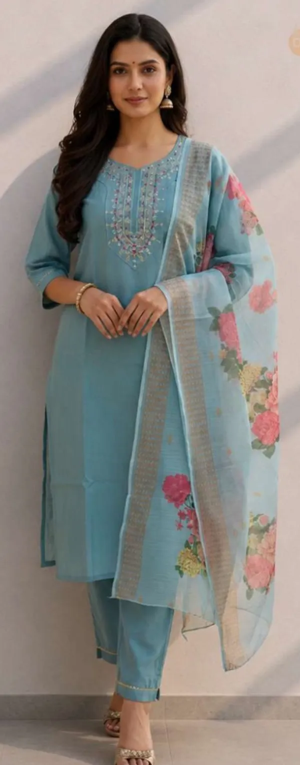 Sky_Blue_Rayon_Slub_Straight_Embroidered_3_Piece_Suit_For_Women