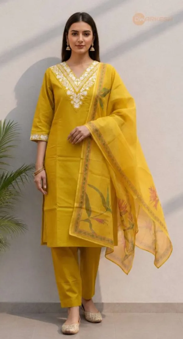 Yellow_Rayon_Straight_Floral_Embroidered_3-Piece_Kurta_Set_For_Women