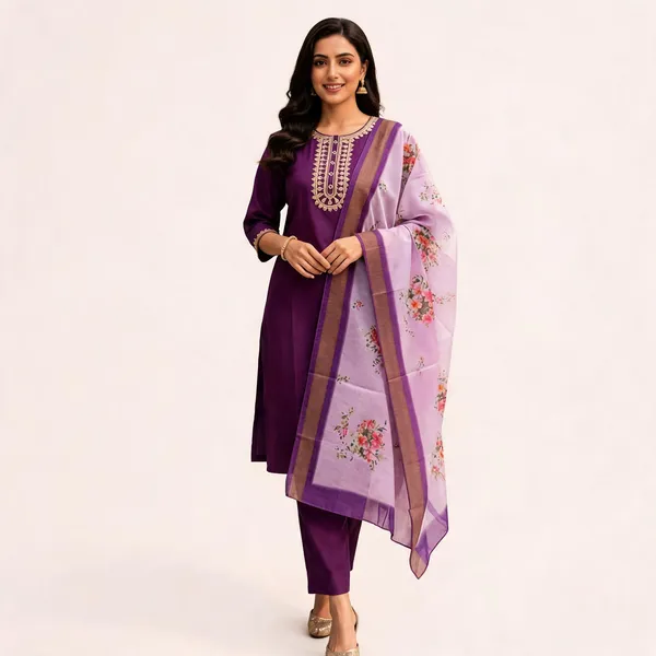 Purple_Rayon_Straight_Embroidered_3-Piece_Kurta_Set_For_Women