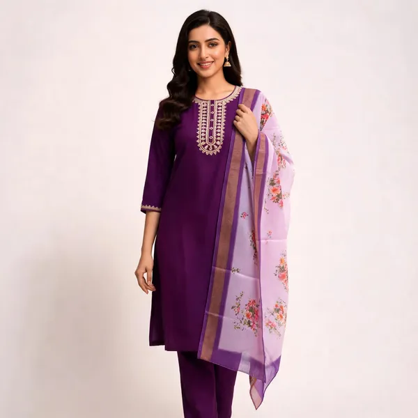 Purple_Rayon_Straight_Embroidered_3-Piece_Kurta_Set_For_Women
