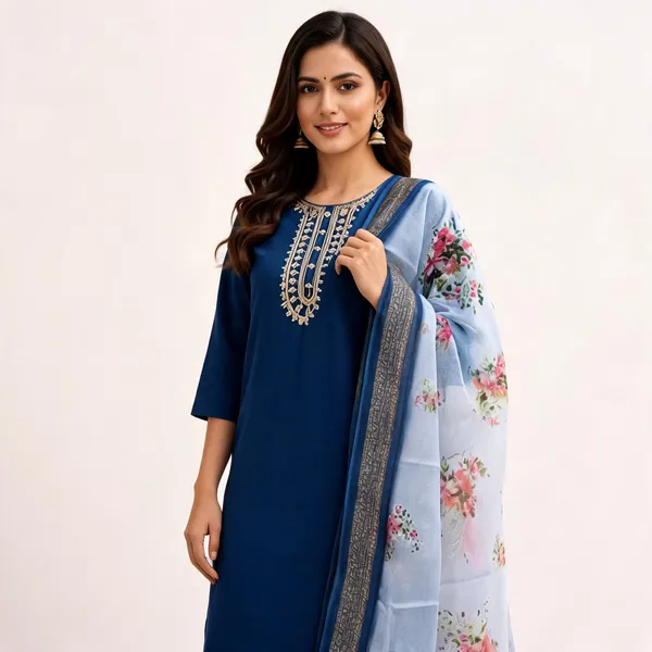 Blue_Rayon_Slub_Straight_Chikankari_Embroidered_3_Piece_Suit_For_Women