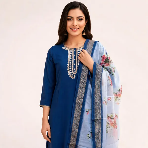 Blue_Rayon_Slub_Straight_Chikankari_Embroidered_3_Piece_Suit_For_Women