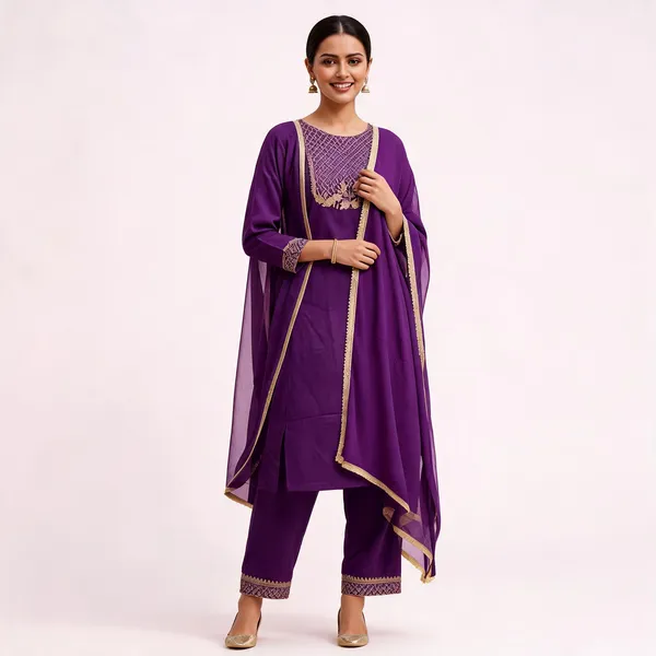Purple_Rayon_Slub_Straight_Embroidered_3_Piece_Suit_For_Women