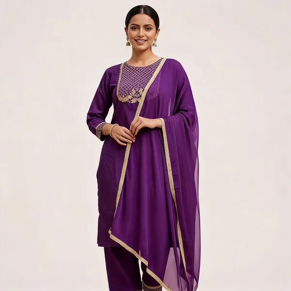 Purple_Rayon_Slub_Straight_Embroidered_3_Piece_Suit_For_Women