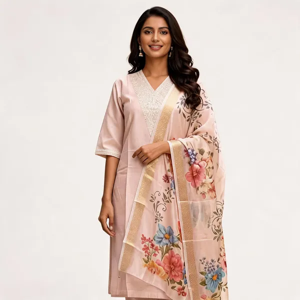 Peach_Roman_Silk_Straight_Embroidered_Kurta_Set_With_Dupatta_For_Women