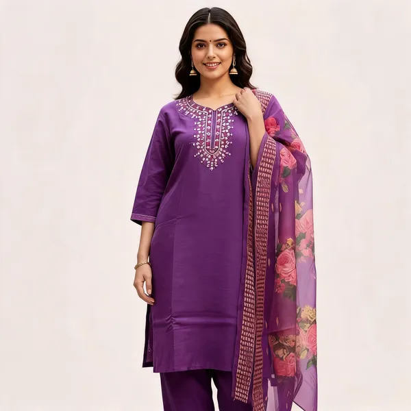 Purple_Rayon_Slub_Straight_Embroidered_3_Piece_Suit_For_Women