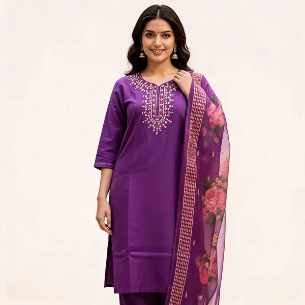 Purple_Rayon_Slub_Straight_Embroidered_3_Piece_Suit_For_Women