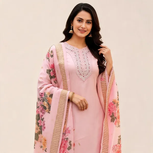 Pink_Rayon_Straight_Embroidered_Floral_Print_3-Piece_Suit_For_Women