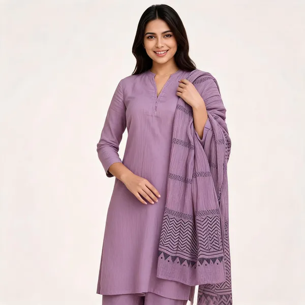 Mauve_Rayon_Slub_Straight_Kurta_Palazzo_Set_With_Dupatta_For_Women