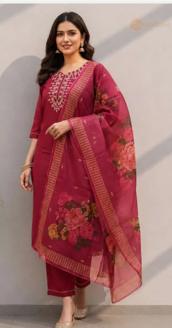Maroon_Rayon_Slub_Straight_Embroidered_3_Piece_Suit_For_Women