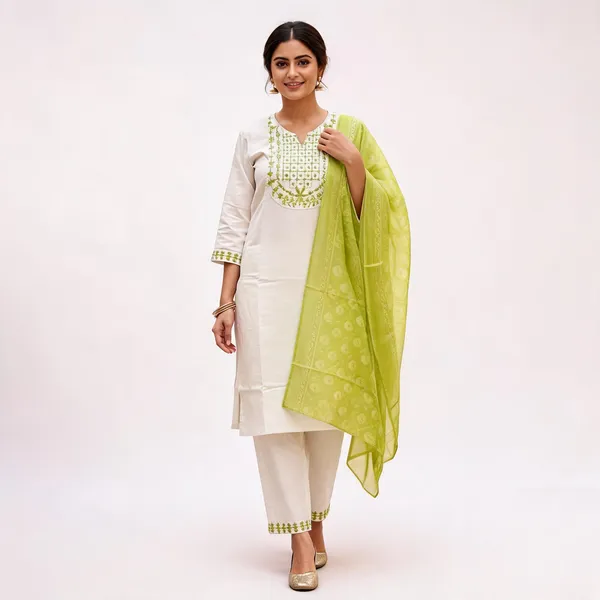 White_Rayon_Slub_Straight_Embroidered_Kurta_Palazzo_Set_For_Women