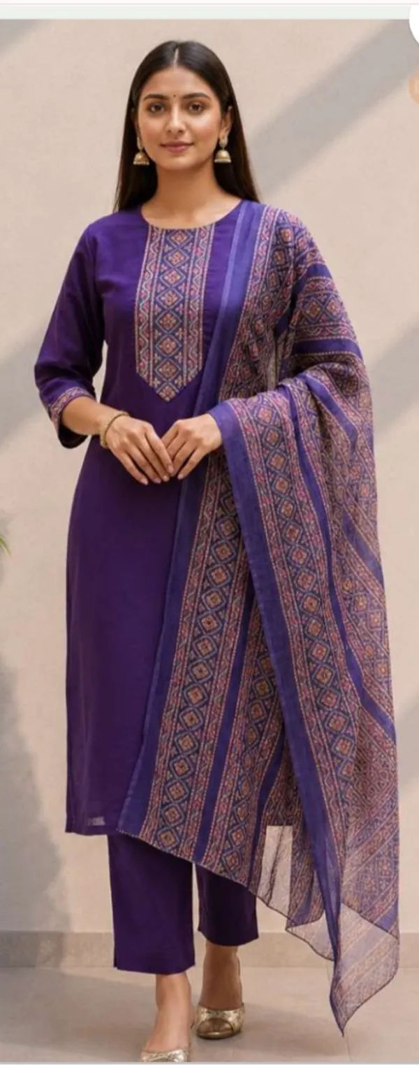 Purple_Rayon_Slub_Straight_Printed_3_Piece_Suit_For_Women