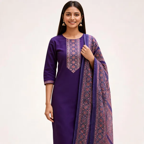 Purple_Rayon_Slub_Straight_Printed_3_Piece_Suit_For_Women
