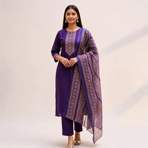 Purple_Rayon_Slub_Straight_Printed_3_Piece_Suit_For_Women
