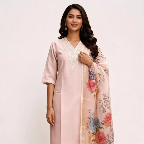 Beige_Roman_Silk_Straight_Embroidered_3_Piece_Suit_For_Women