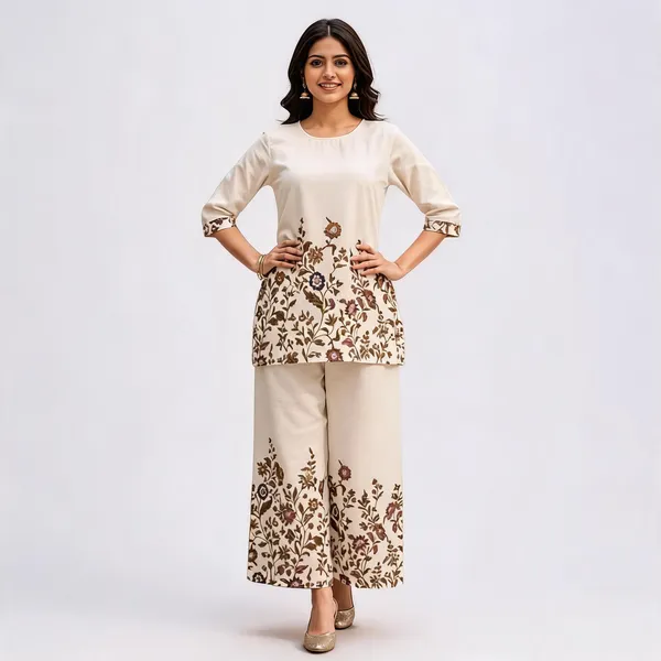 White_Khadi_Cotton_Relaxed_Floral_Print_Co-Ord_Palazzo_Set_For_Women