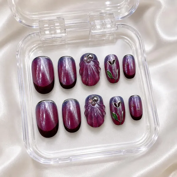 Cat_Eye_Press_On_Nails_Set_For_Women