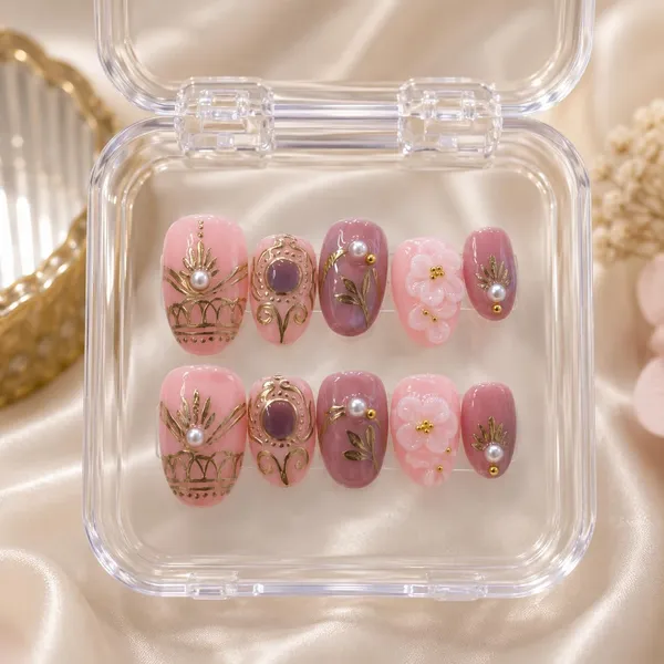 Cat_Eye_Press_On_Nails_Kit_For_Women