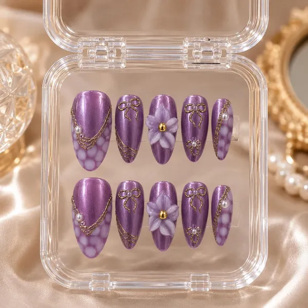 Cat_Eye_Press_On_Nails_Kit_For_Women