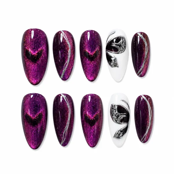 Cat_Eye_Press_On_Nails_Kit_For_Women