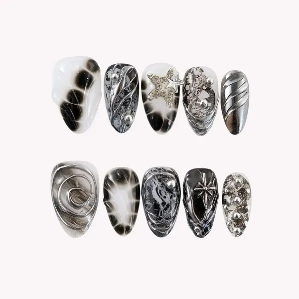 Abstract_Press_On_Nails_For_Women
