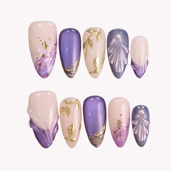 Abstract_Press_On_Nails_For_Women