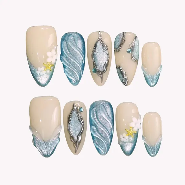 Abstract_Press_On_Nails_For_Women
