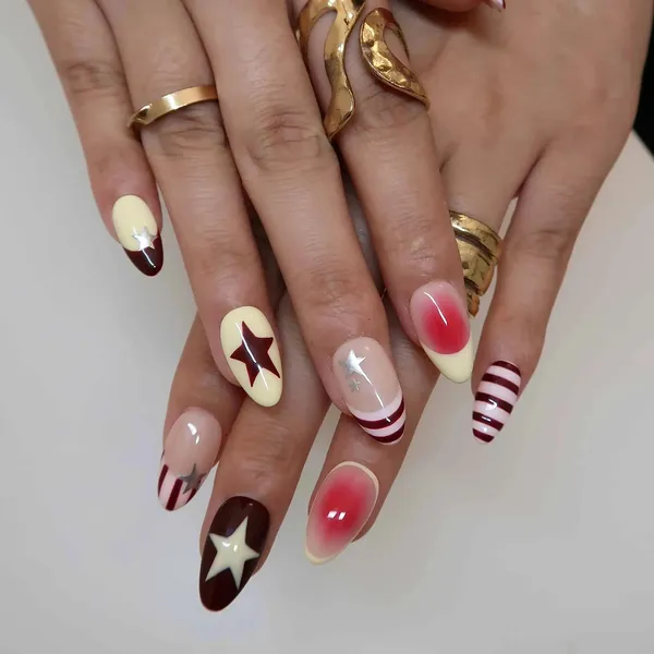 Abstract_Press_On_Nails_For_Women