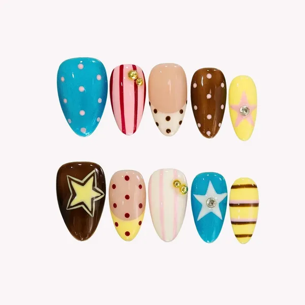Abstract_Press_On_Nails_For_Women
