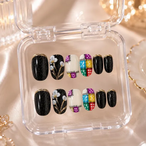Abstract_Press_On_Nails_For_Women