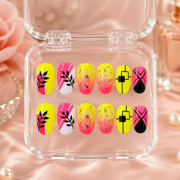 Abstract_Press_On_Nails_For_Women