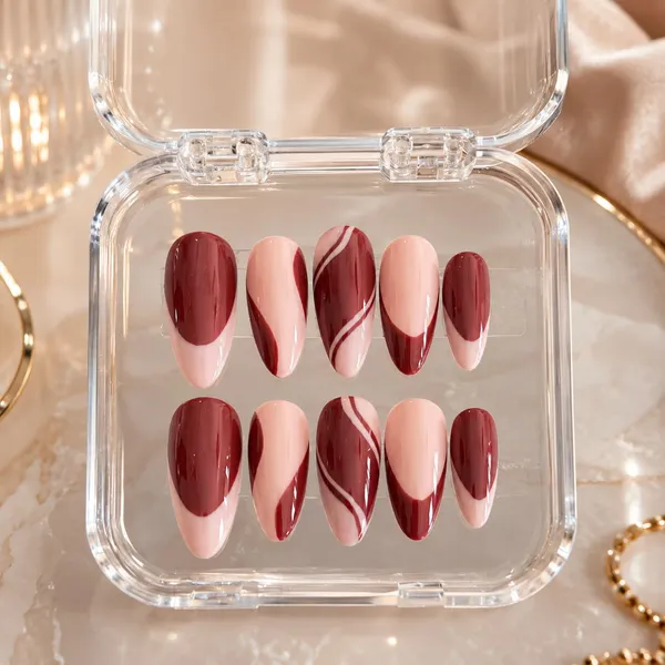 Abstract_Press_On_Nails_For_Women
