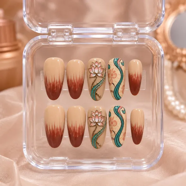 Abstract_Press_On_Nails_For_Women