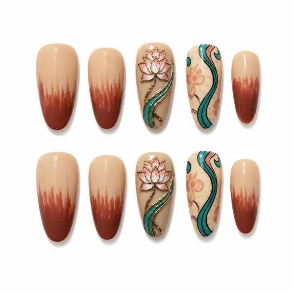 Abstract_Press_On_Nails_For_Women