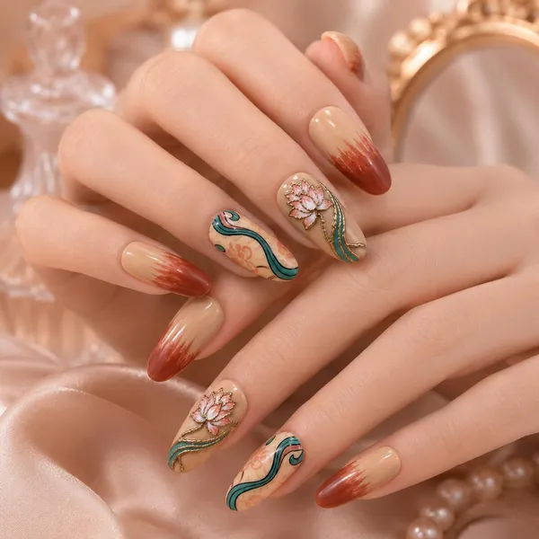Abstract_Press_On_Nails_For_Women