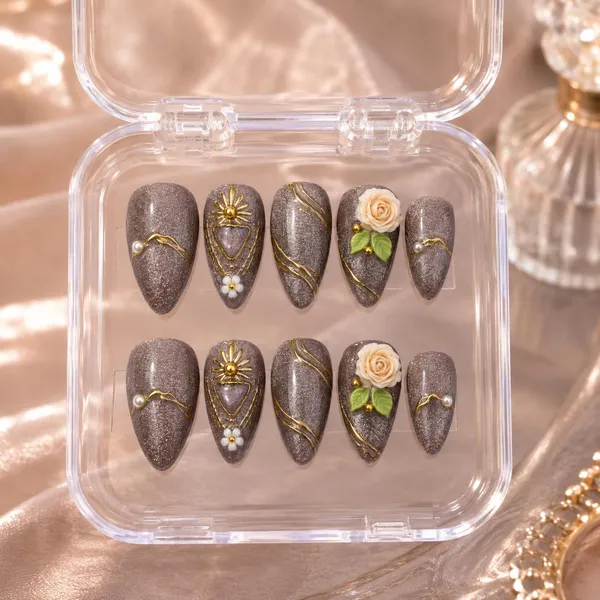 Abstract_Press_On_Nails_For_Women