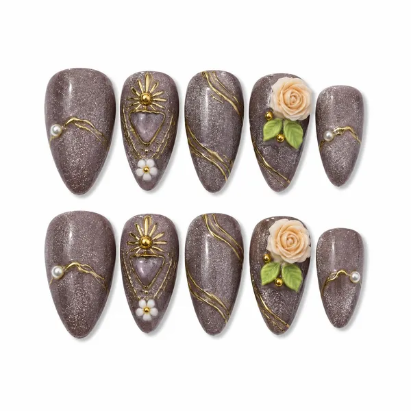 Abstract_Press_On_Nails_For_Women