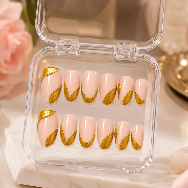 Abstract_Press_On_Nails_For_Women