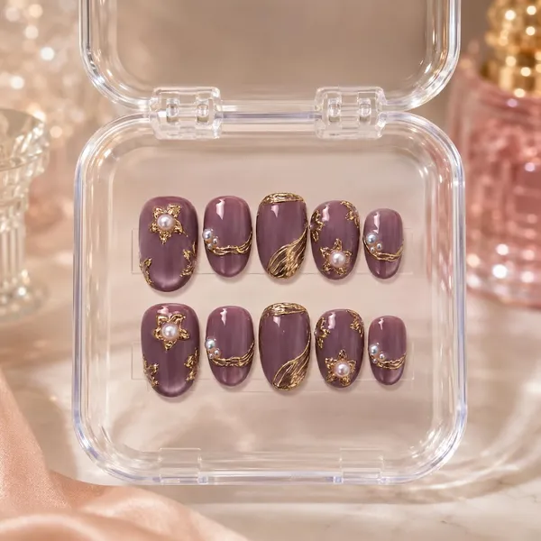 Abstract_Press_On_Nails_For_Women