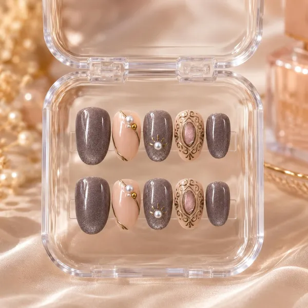 Abstract_Press_On_Nails_For_Women