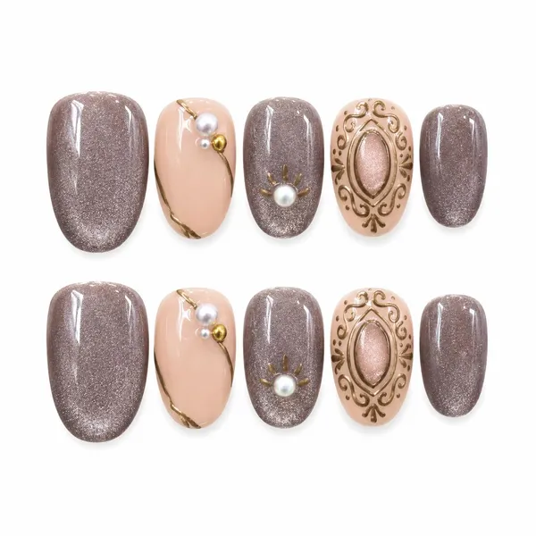 Abstract_Press_On_Nails_For_Women
