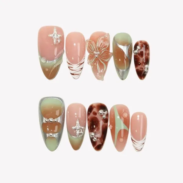 Abstract_Press_On_Nails_For_Women