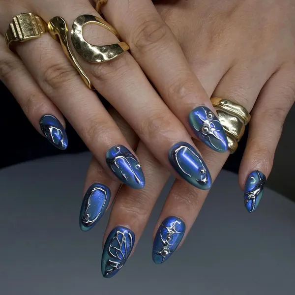 Abstract_Press_On_Nails_For_Women