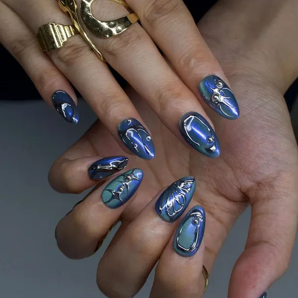 Abstract_Press_On_Nails_For_Women
