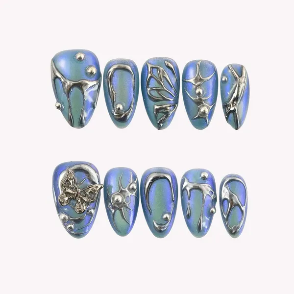 Abstract_Press_On_Nails_For_Women