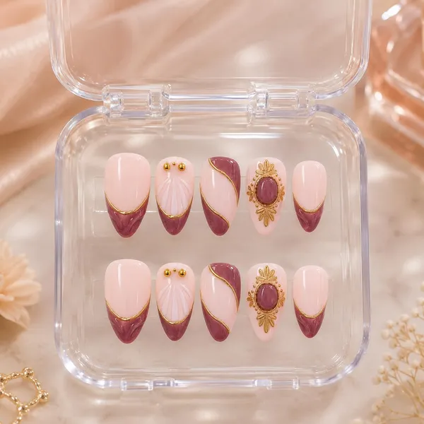 Abstract_Press_On_Nails_For_Women