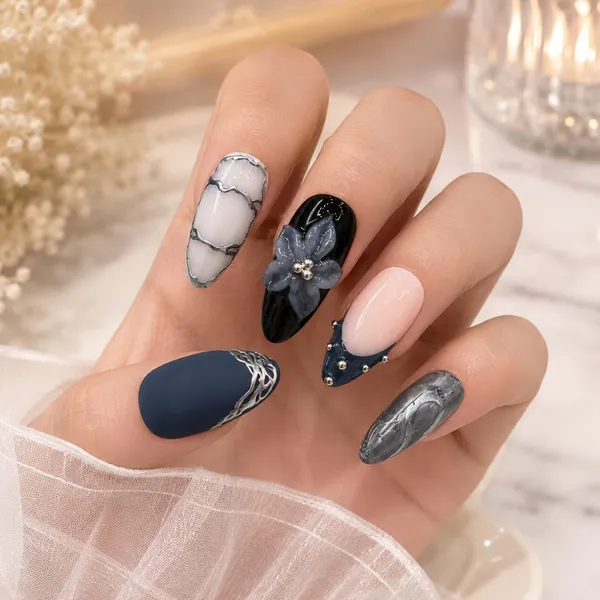 Abstract_Press_On_Nails_For_Women