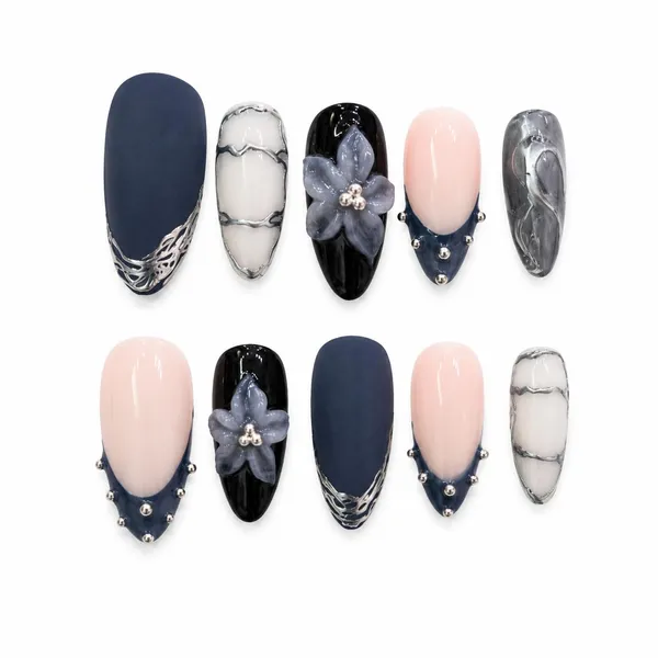 Abstract_Press_On_Nails_For_Women