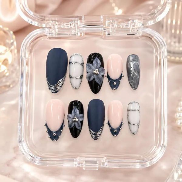 Abstract_Press_On_Nails_For_Women