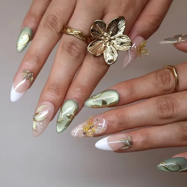 Abstract_Press_On_Nails_For_Women